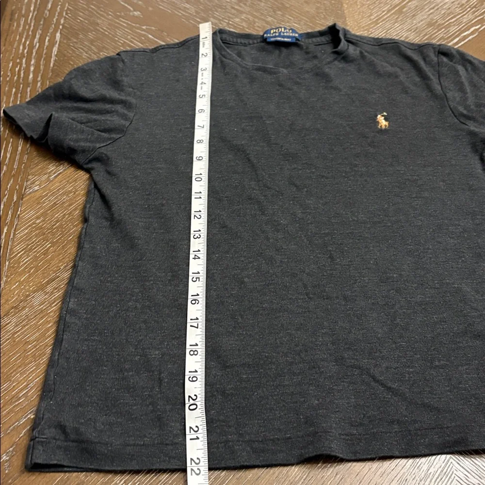 Polo Ralph Lauren custom fit gray marled jersey crewneck short sleeve Tee Size S